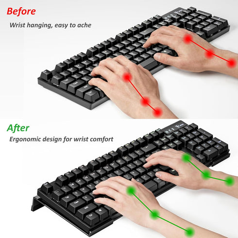 Acrylic Computer Keyboard Stand for Desk, Keyboard Riser Tilt Lift, Keyboard Holder for Desktop, Desk Keyboard