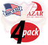 Azar Displays 250045-SMK Plastic Wall Mount File Holder with Magnets, Smoke Colored, 4-Pack