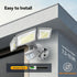 7500LM 150-LED 3-Head 300Wide 4 IP66 TECKNET Motion Sensor Outdoor Lights, Security Light with Remote Control, Angle