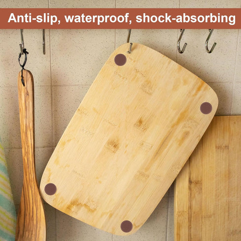 Penitue 8pcs Cutting Board Silicone Feet, Anti-Slip Waterproof Shock-Absorbing Self-Adhesive Silicone Feet for Cutting