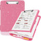 Sooez Glitter Clipboard with Storage, High Capacity Storage Clipboard with Pen Holder, Cute Clip Boards 8.5x11 for