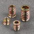 200Pcs 1/4"-15 Threaded Insert for Wood Hex Drive Wood Inserts Furniture Nuts