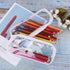 XGOOD 8 Pieces Clear Pencil Case - PVC Makeup Pouch, Zippered Toiletry Carry Pouch, Big Capacity Bags (White)