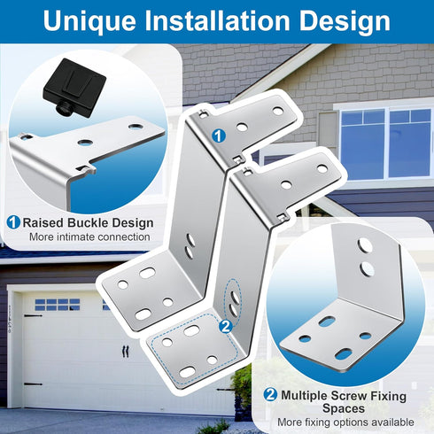 2PCS Garage Door Sensor Bracket Compatible with GSTB-R STB-BL Garage Door Sensors Replacement, Sturdy Metal, Wall