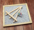 Framed Felt Bulletin Board 13 x 11 inch with Tabletop Stand, Memo Message Pin Board for Home Office, Push Pins Included