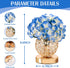 WSYEAR Premium Blue Silk Hydrangea Artificial Flowers Christmas Night Light Faux Flower Arrangement for Home Wedding
