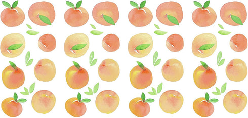RoomMates RMK4583SCS (Pack 4) Sweet Peaches Peel and Stick Wall Decals, Peach, Orange, Yellow, Green