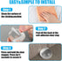 Qunclay 6 Pieces Floor Door Stopper, No Drill Shower Door Stopper, Self Adhesive Rubber Bumper Wall Protectors