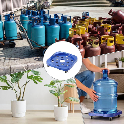 Generic 5 360-Degree Gallon Water Bottle Jug Caddy with Swivel Casters and Brake System, Bucket Wheels Rolling Stand