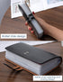 RFID Black Credit Card Holder, Leather Business Card Organizer with 96 Slots, Protector for Important Documents