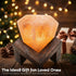 Generic Dimmer, Himalayan Salt Lamp Diamond Shape Hand-Carved Pink Rock Salt Light with Warm Mood Lighting for Bedroom