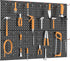 TORACK 4Pcs Metal Pegboard Panels 12"x16" for Garage, Workbench, Tool Organizer with 1/8" & 1/4" Holes, Black