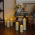 Pack 2 4" x10") Waterproof Flickering Plastic Flameless with Cycle Timer & Remote Control, of Fake Battery Operated