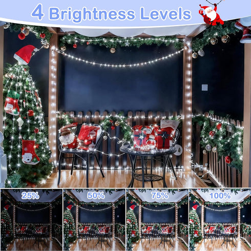 300Led 99FT Dimmable Decute Silver Wire Christmas Fairy String Lights with Remote Control Starry Lights with UL
