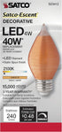 Satco 4.38 Inch 4W C15 LED Medium Base Replacement Lamp