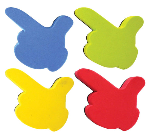 Finger Pointer Dry Erase Board Magnetic Erasers - Pack of 36