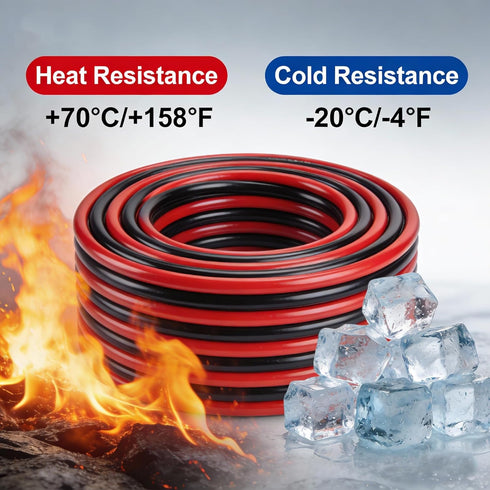 KToyeang 16 50FT, 16 2 16/2 12V/24V Gauge Wire AWG Red and Black Conductor Speaker Wire Copper Clad Aluminum Automotive