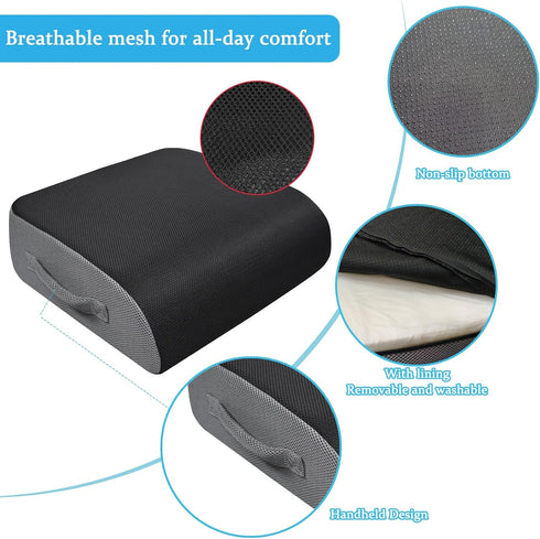 Tailbone Thick Chair Cushion, for Wheelchair Cushions, Car and Office Chair Booster Seat Cushion, with Carry Handle Non