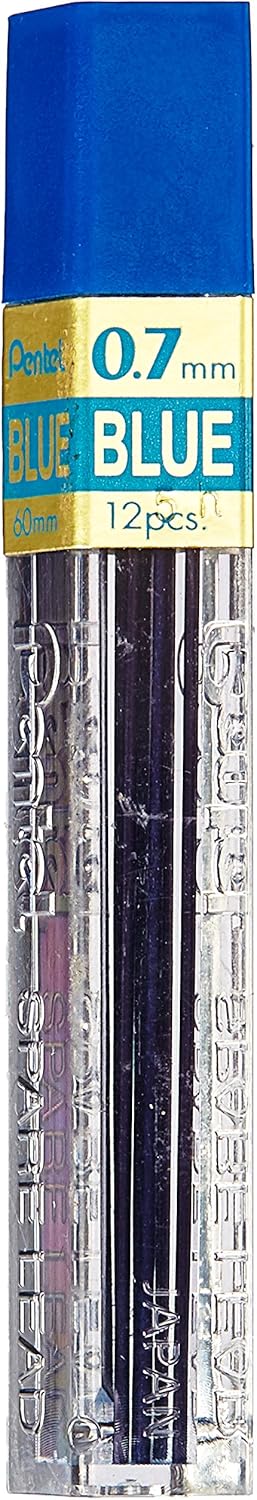 Pentel Ppb7 Blue .7mm Lead 12 Sticks of Blue Lead by Pentel