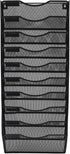 EasyPAG Hanging Wall File Organizer - 10 Tier Mesh Office Mail Paper Holder, Black