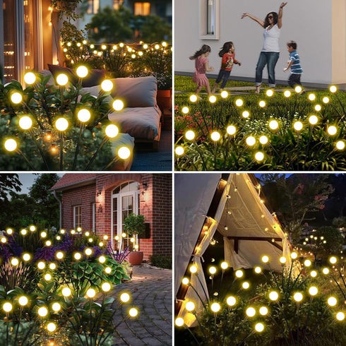 4 Pack ZFNN Solar Garden Lights Outdoor, Firefly Swaying Lights, Waterproof Garden Decor for Yard Patio Pathway Lawn