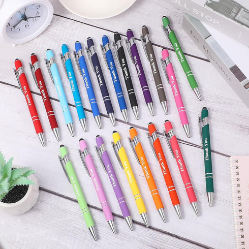 Sherr 120 Pieces Christmas Thank You Pens - Touch Screen 2 in 1 Pens with Stylus Tip for Events and Office Gifts