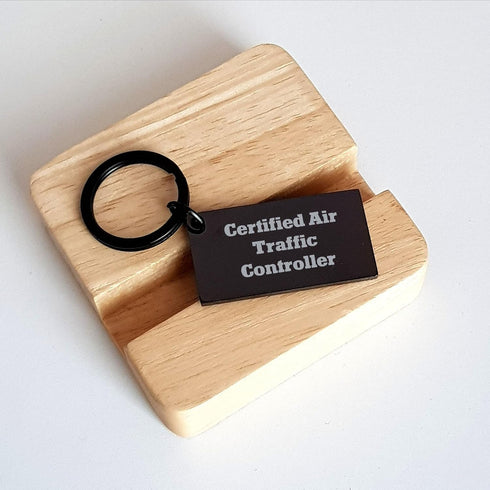 Generic Air Traffic Controller Keychain - Certified Quote Funny Birthday Unique Gift for Air Traffic Controller Friends