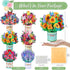 6 Pack 3D Paper Flower Pop Up Cards, Flower Bouquet Card Popup Greeting Cards for Mother's Day, Graduation