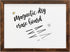 Loddie Doddie 18x24 Magnetic Dry Erase Board for Wall, Brown Rustic Frame with Built-in Marker Tray