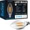 BlueStars 12-PACK B10 E12 LED Bulbs, DIMMABLE 4W 2700K Warm White, 40W Equivalent, 440 Lumens for Ceiling Fan,