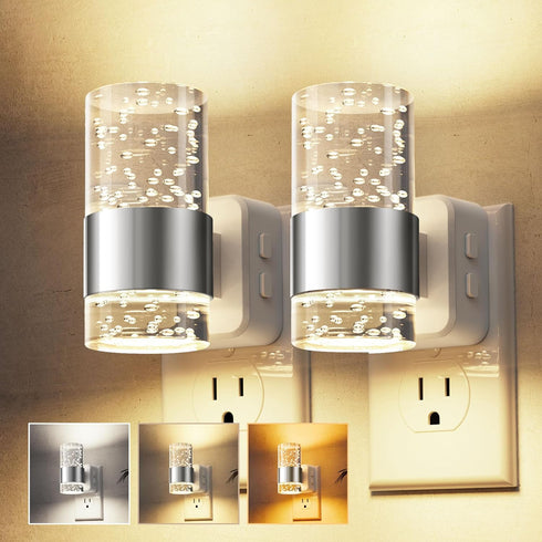 L LOHAS LED Night Lights Plug into Wall 2 Pack, Dimmable Night