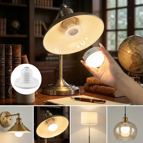 Kandicyar Bulbs, E26 Bulb DimmableTimer, (Pack 2) Rechargeable Battery Operated Light Socket (Magnetic Detachable)