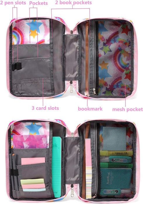 Bible Cover Case Carrier with Handles for Women, Floral Pattern Flower Print