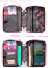 Bible Cover Case Carrier with Handles for Women, Floral Pattern Flower Print