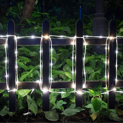 Solar Rope Lights Outdoor, 16.5 Ft 50 LED Waterproof Copper Wire Fairy Lights for Garden, Christmas Party (Cool White)