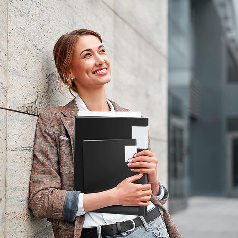 Small 5.5x8.5 Binder with Sleeves, 40-Pocket Displays, Acid-Free Archival Quality, 2 Pack Black