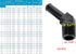 3/8" NPT Male to 1/2" Hose Barb Fitting Adapter, 45 Degree Aluminum Black for 8AN Hose