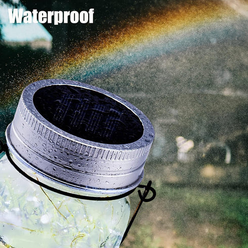 30 10 Packs SmilingTown LED Mason Jar Lights with Hangers Colorful Solar Mason Jar Lids Fairy String Light Outdoor