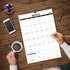 Large Wall Calendar 2025-2026 - 17" x 12" Academic Calendar with Wire Binding & Hanging Hook