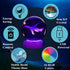 3D 3.15 Inch (80mm) 16 Planes Night Light, Aviation Gifts, Crystal Ball Airplane Night Light with Remote, Pilot Lamps