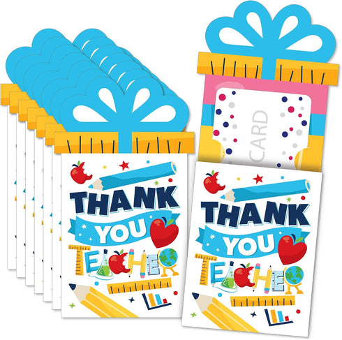 Big Dot of Happiness Thank You Cards for Teachers - Money and
