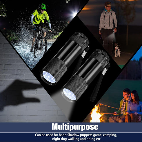 20 VIHOSE Pcs Mini Flashlights Bulk, Bright Aluminum Handheld Flash Light with Lanyard Small LED Flashlights for Night