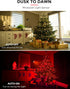 5W 120V 450LM IP66 2 Pack L LOHAS LED Red Spotlight Outdoor, Tree Spot Lights for Yard, Auto On/Off Landscape Lighting