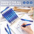 Cholemy 64 Pack Colored Retractable Gel Ink Pens, 0.7mm Fine Point Smooth Writing Click Pens for School Office (Blue)