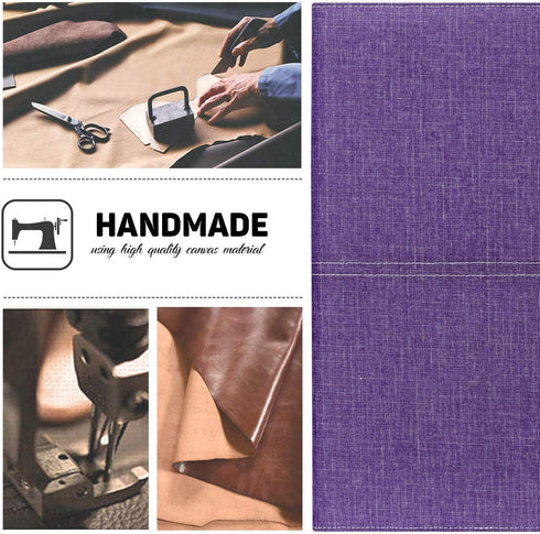 Toplive Padfolio 3 Ring Binder Organizer - A4/Letter Size PU Leather Business Portfolio Folder for Women, Purple