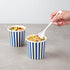 Restaurantware Bio Tek 12 Ounce Soup Containers, 25 Durable Disposable Blue and White Paper Soup Bowls