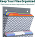 Folder Hanging Wall Mounted Storage Holder Pocket Chart, Fabric Organizer for Home School - Wave Pattern (4 Pockets)