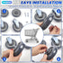 5 Inch 4 Pack, 2 Stemless 2 Shopping Cart Wheels Replacement Kit | & Stem Threaded Caster Wheels with Hardware| Ideal