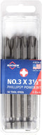 Mayhew Tools 19234-8 USA Phillips Power Bit, NO. 3 x 3.5", 8-Pack