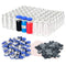 100 Pack Glass Vials, Clear Glass Headspace Vial with Plastic-Aluminum Flip Caps, Rubber Stoppers, 2ml